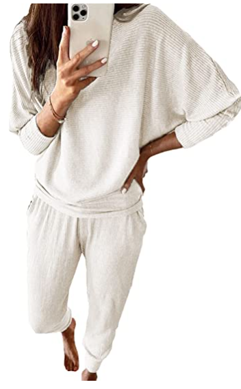PRETTYGARDEN Women's 2-Piece Tracksuit Solid Long Sleeve Pullover Tracksuit