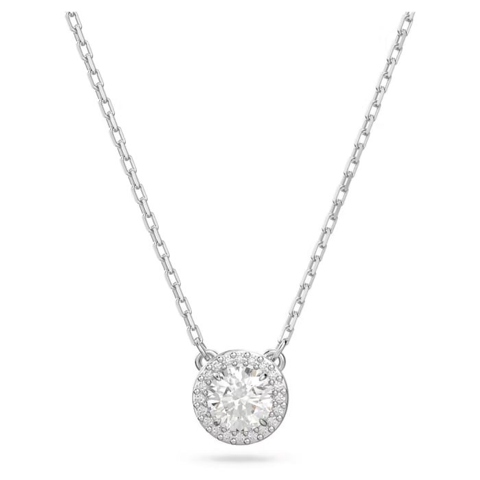 Swarovski Angelic Bracelet and Necklace Jewelry Collection, Rhodium Tone Finish, Clear Crystals